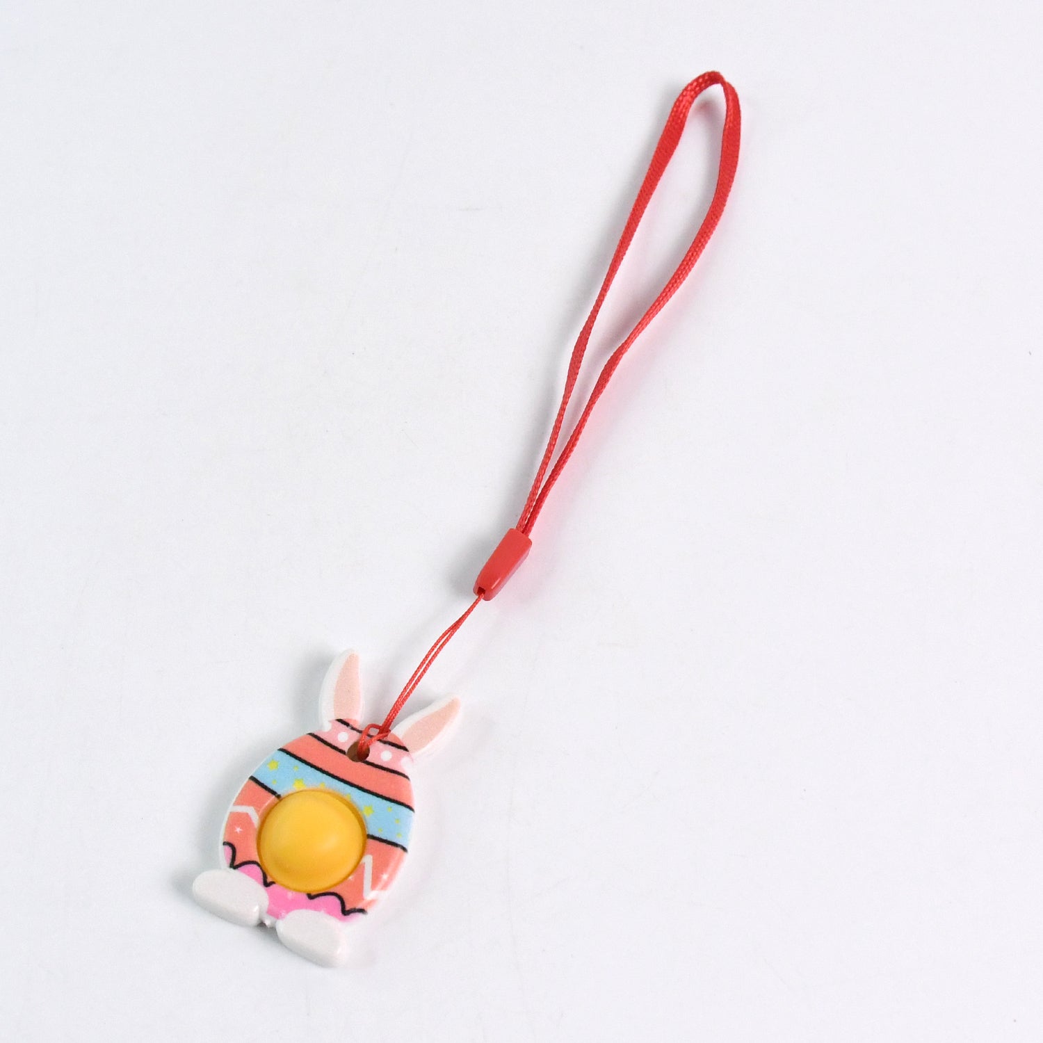 Cute Bunny-Shaped Pop It Fidget Toy Keychain (1 Pc) Cute Bunny-Shaped Pop It Fidget Toy Keychain (1 Pc)